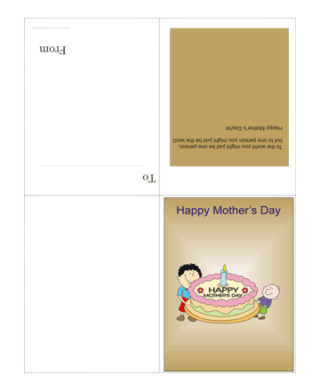 Colored Mothers Day Card With Quotes Coloring Pages