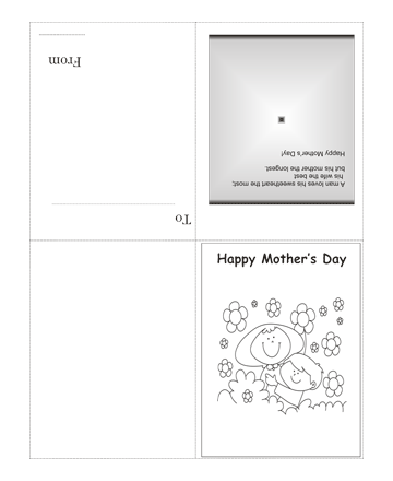 Color The Mothers Day Card With Quotes Coloring Pages