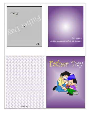 Colored Fathers Day Card With Quotes Coloring Pages