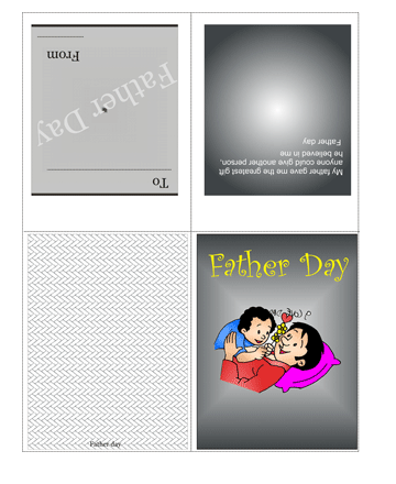 Colored Fathers Day Card With Quotes Coloring Pages