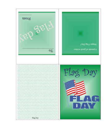 Colored Flag Day Card With Quotes Coloring Pages