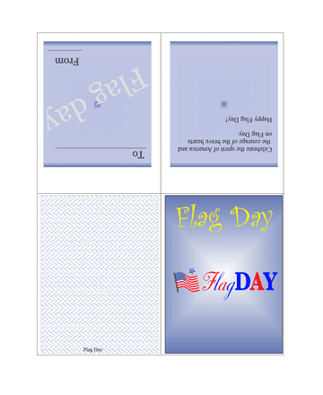 Colored Flag Day Card With Quotes Coloring Pages