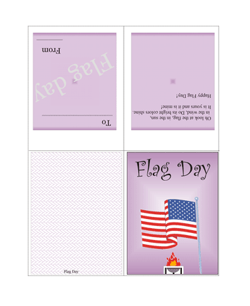 Colored Flag Day Card With Quotes Coloring Pages