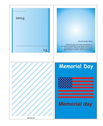 Colored Memorial Day Card With Quotes Coloring Pages