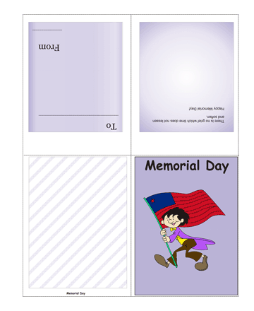 Colored Memorial Day Card With Quotes Coloring Pages