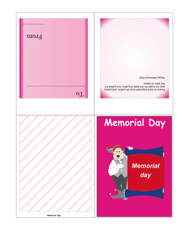 Colored Memorial Day Card With Quotes Coloring Pages