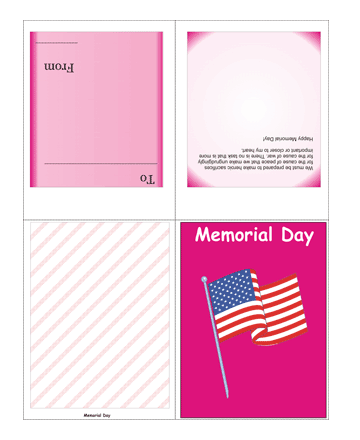 Colored Memorial Day Card With Quotes Coloring Pages