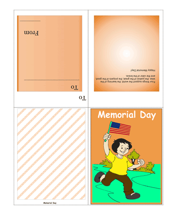 Colored Memorial Day Card With Quotes Coloring Pages