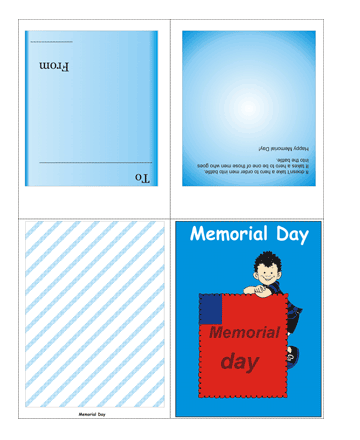 Colored Memorial Day Card With Quotes Coloring Pages