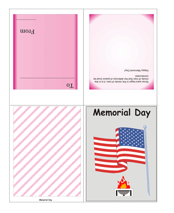 Colored Memorial Day Card With Quotes Coloring Pages