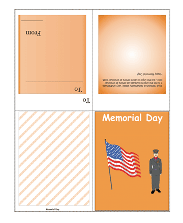 Colored Memorial Day Card With Quotes Coloring Pages