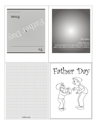 Color The Fathers Day Card With Quotes Coloring Pages