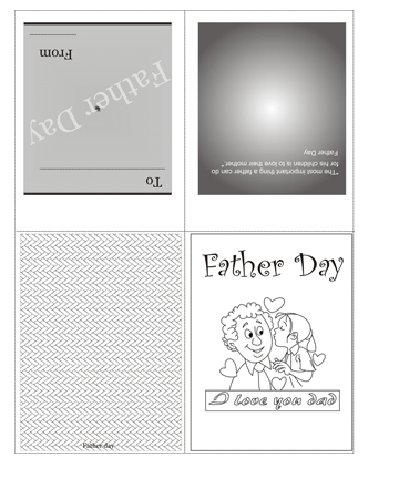 Color The Fathers Day Card With Quotes Coloring Pages
