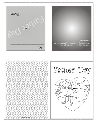 Color The Fathers Day Card With Quotes Coloring Pages