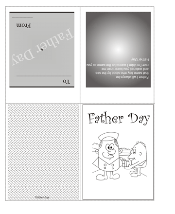 Color The Fathers Day Card With Quotes Coloring Pages