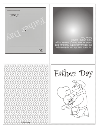 Color The Fathers Day Card With Quotes Coloring Pages