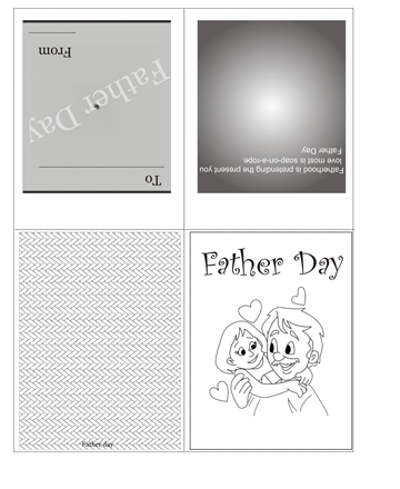 Color The Fathers Day Card With Quotes Coloring Pages