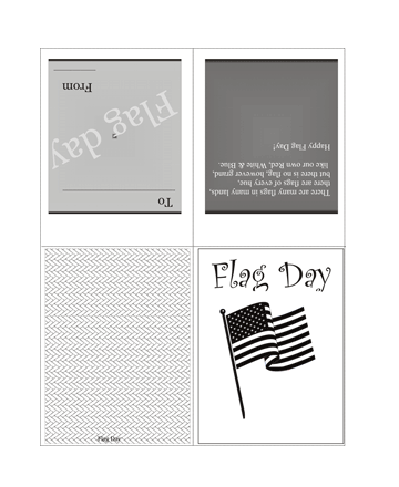 Color The Flag Day Card With Quotes Coloring Pages