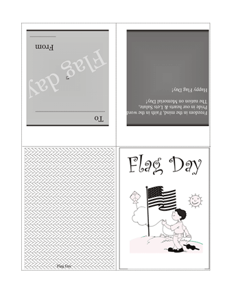 Color The Flag Day Card With Quotes Coloring Pages