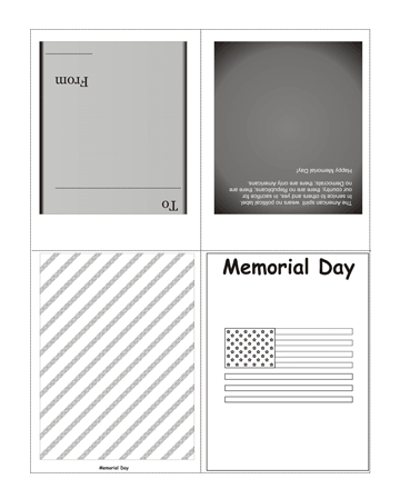 Color The Memorial Day Card With Quotes Coloring Pages