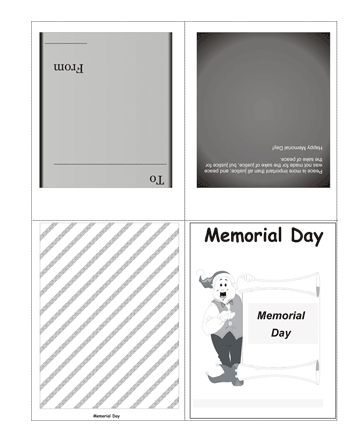 Color The Memorial Day Card With Quotes Coloring Pages