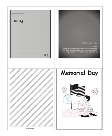 Color The Memorial Day Card With Quotes Coloring Pages