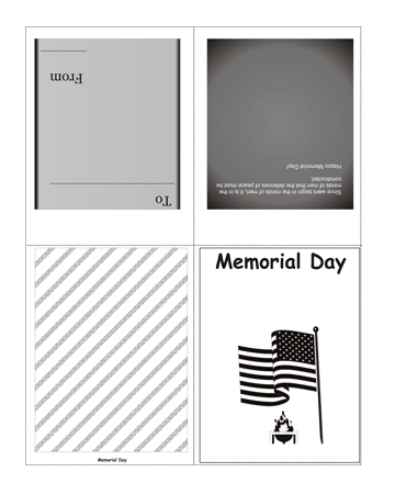 Color The Memorial Day Card With Quotes Coloring Pages