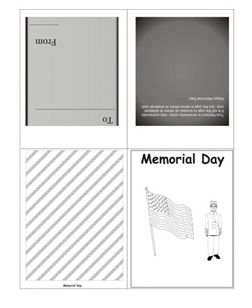 Color The Memorial Day Card With Quotes Coloring Pages