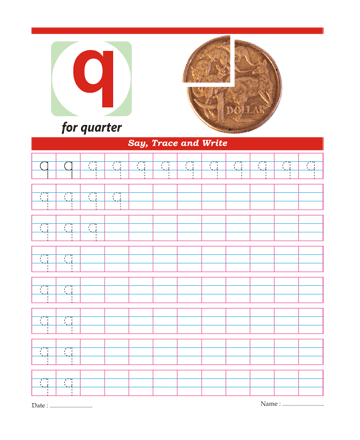 Samll Letter Q Sheet