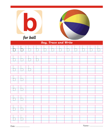 Samll Letter B Sheet