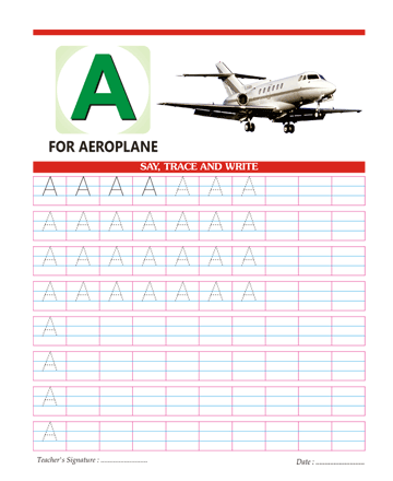 Capital Letter A Sheet