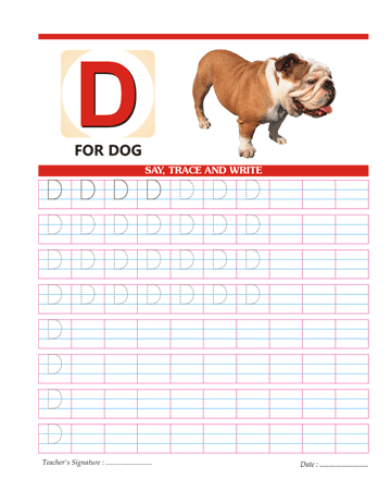 Capital Letter D Sheet