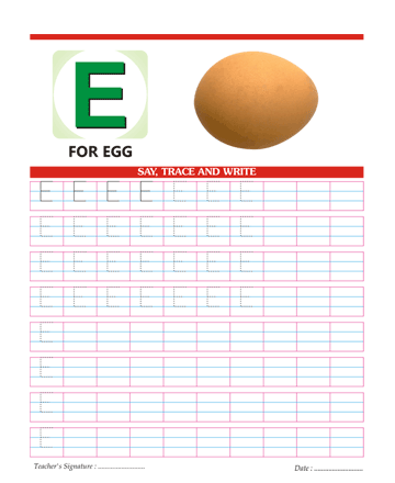 Capital Letter E Sheet