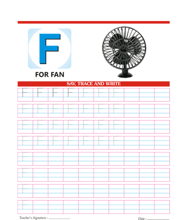 Capital Letter F Sheet