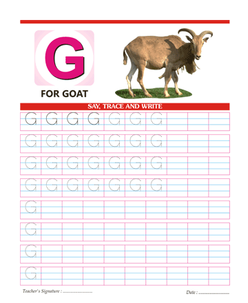 Capital Letter G Sheet