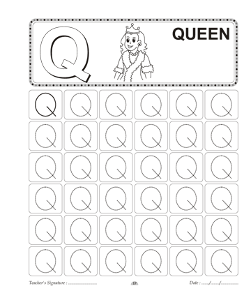 Capital Letter Writing Q Sheet