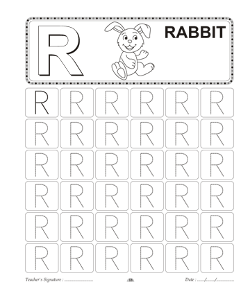 Capital Letter Writing R Sheet