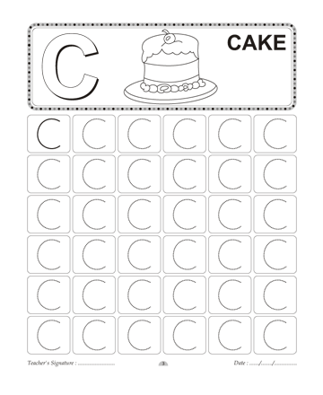 Capital Letter Writing C Sheet