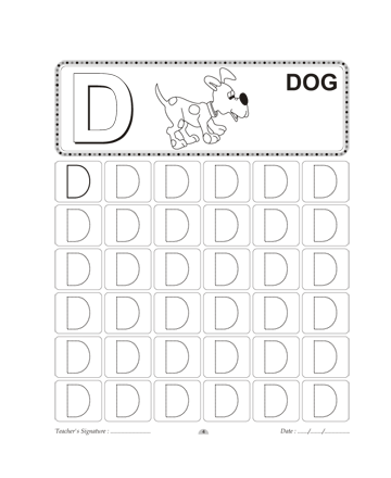 Capital Letter Writing D Sheet