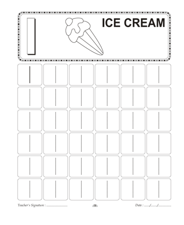 Capital Letter Writing I Sheet