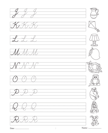 Cursive Writing Book 2 Sheet