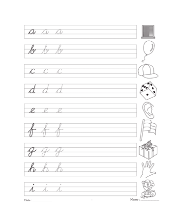 Cursive Writing Book 4 Sheet