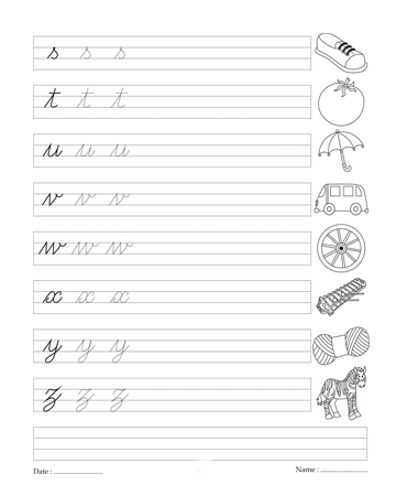 Cursive Writing Book 6 Sheet