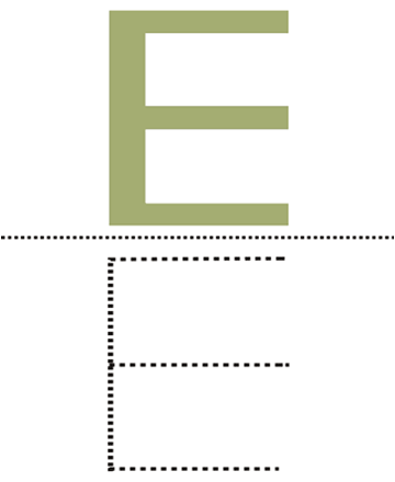 Capital Alpahbet E Sheet